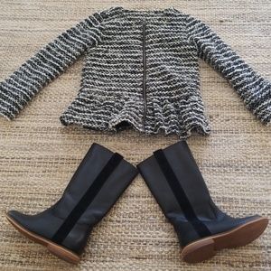 Girls Peek black Riding boots